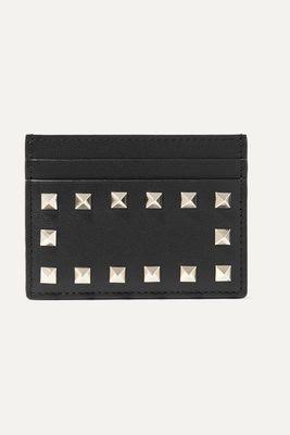 Rockstud Leather Zip Coin Purse/Card Holder