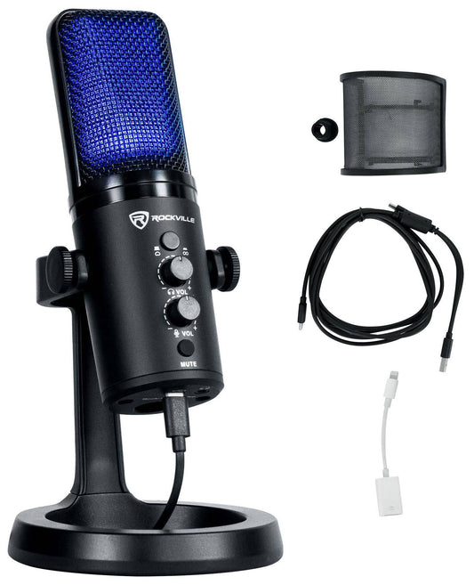 Rock-Stream Pro Usb Microphone Iphone/Smartphone/Ipad/Tablet Mic