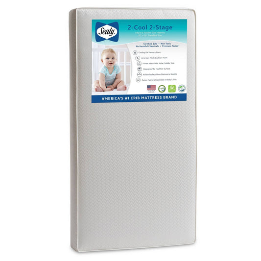 Select 2-Cool 2-Stage Waterproof Baby Crib & Toddler Mattress -
