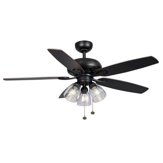 Rockport 52 In. Bronze Led Ceiling Fan With Light Kit