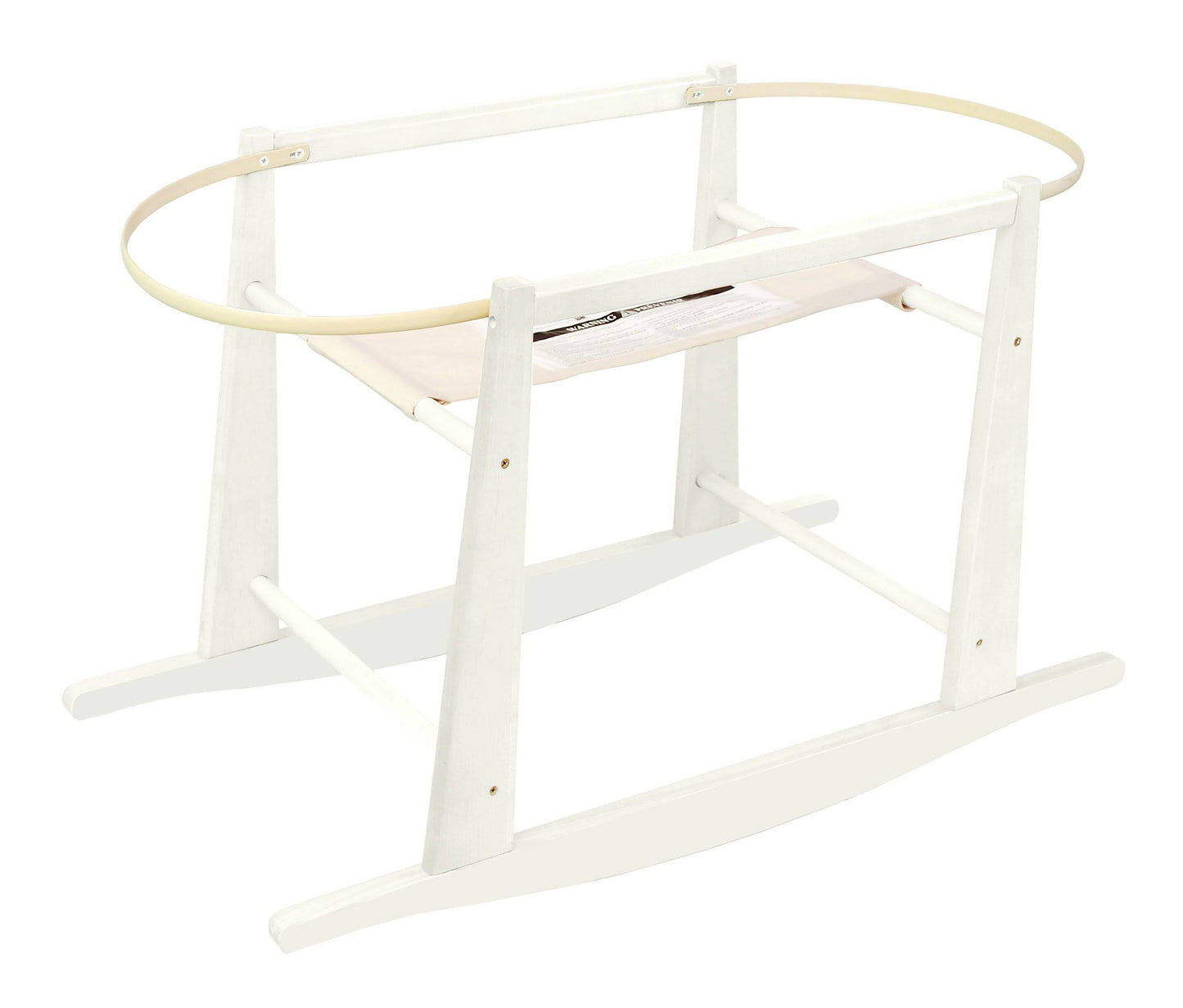 Rocking Moses Basket Stand In Antique White